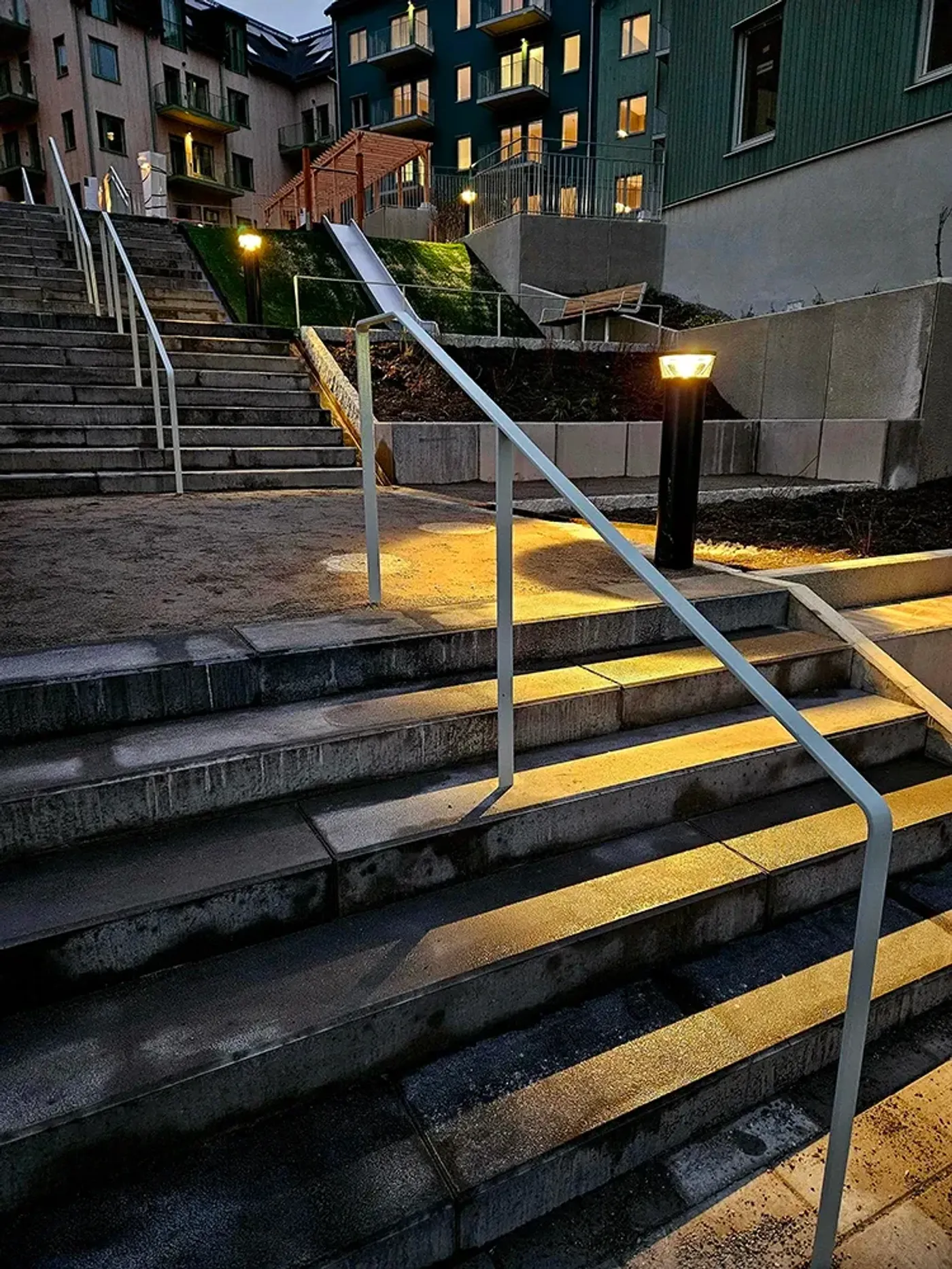 Ett foto på trapporna vid Nobelberget